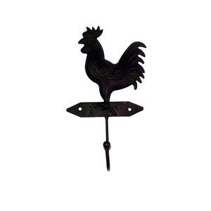 Metal Rooster Hook Wall Chicken Decor Decorative Indoor Outdoor Hanger Country